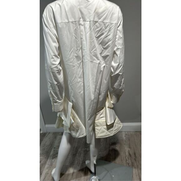 Sacai Mixed Media Atterley Cream Shirt Dress Size XL (4) - Picture 11 of 15